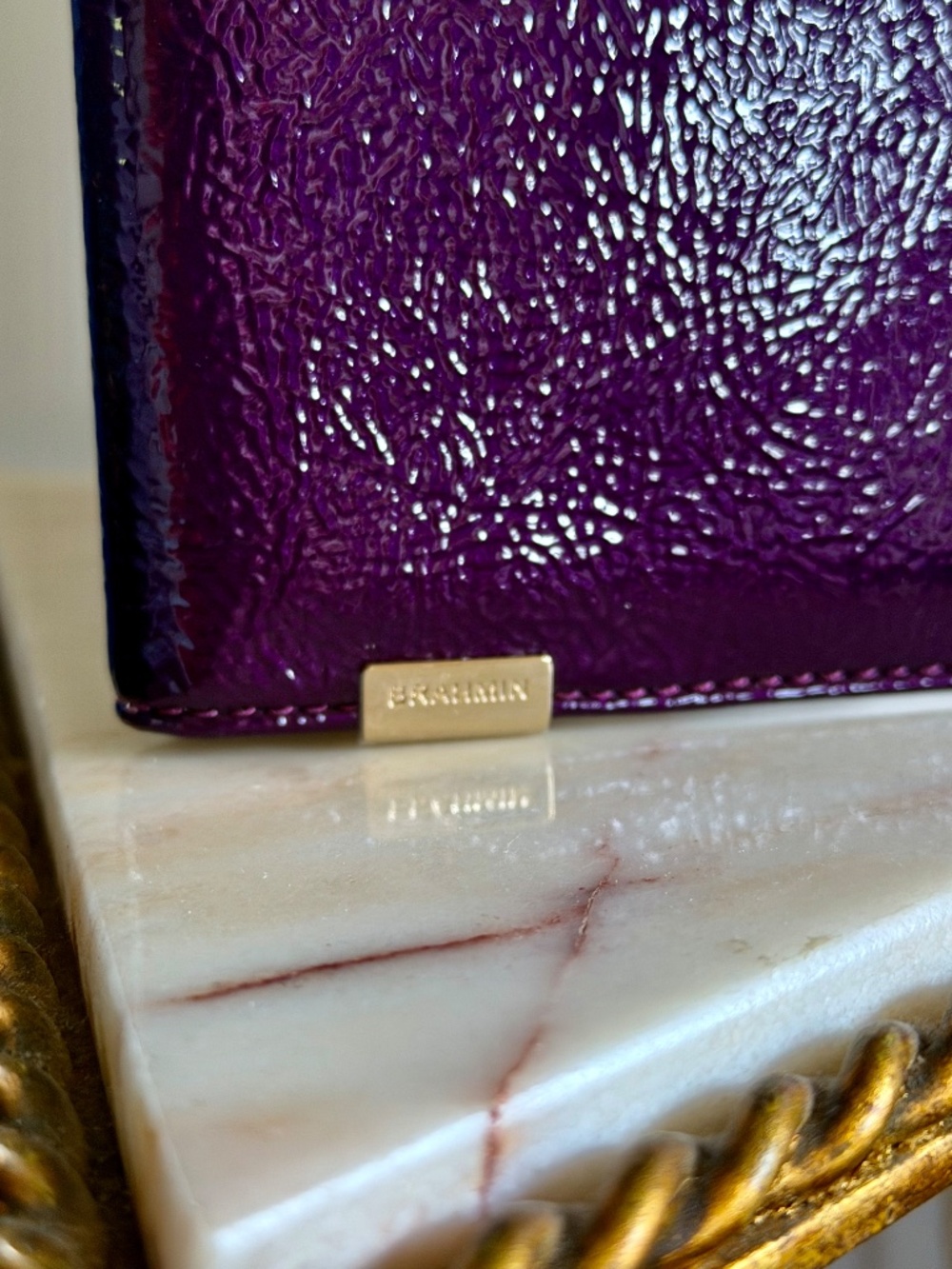 ๐๐คฉ NWT Brahmin Sample Patent ๐๐คฉ๐ Leather Rich Purple Journal ๐คฉ๐ - Picture 5 of 10